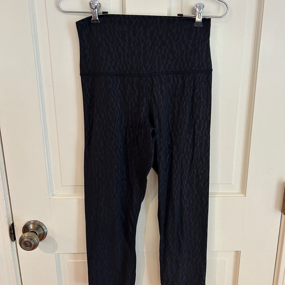 Lululemon Black Patterned High-Waisted Leggings